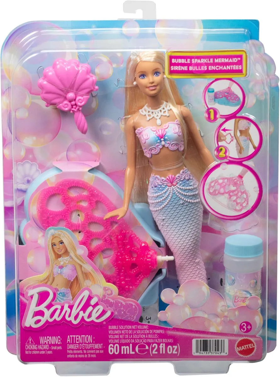Barbie Bubbelende Zeemeermin JLW56 - Bubbel - afbeelding 6 van 6