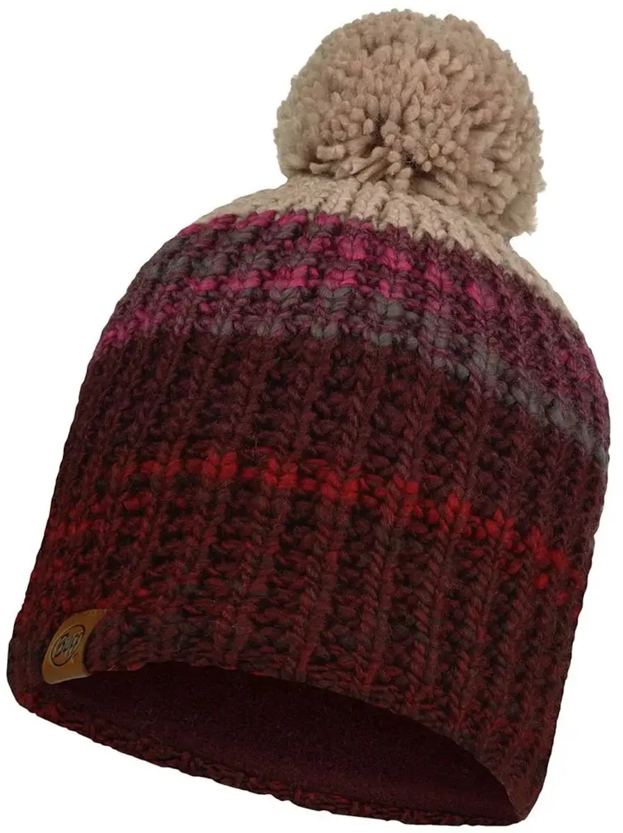 Buff ® Knitted Polar Muts Beige,Rood