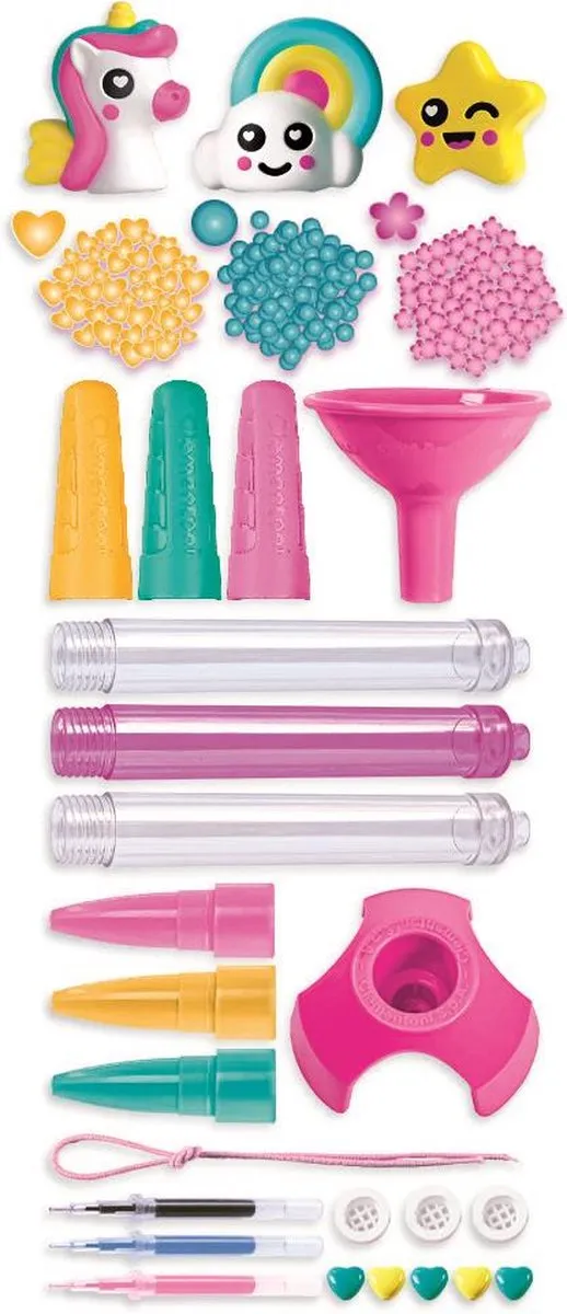 Clementoni iDea Glitterpennen Knutselpakket - 3 Stuks Multicolor