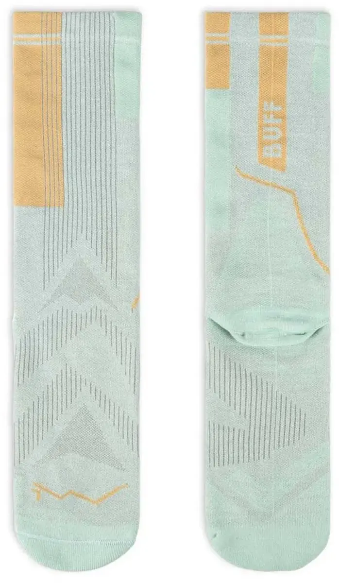 Buff Coolnet Crew Hardloopsokken - Seagrove Green - 39-41 - afbeelding 2 van 3