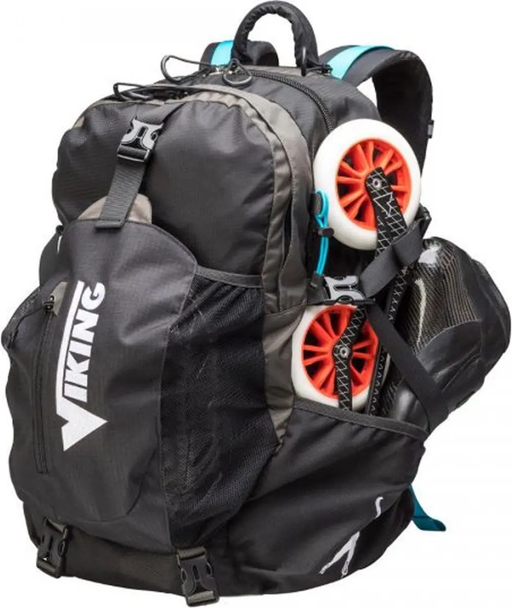 Viking Rugtas 40L - 3 Vakken - Zwart/Wit