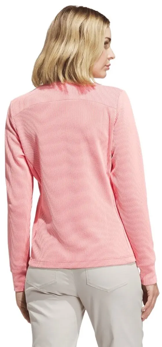 Adidas Dames W Textured Golfvest - M - Rood - afbeelding 4 van 6