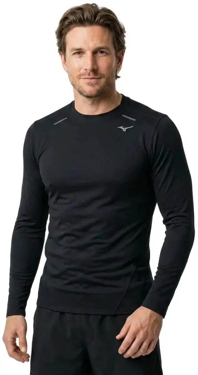 Mizuno Tech Thermal Charge T-shirt Lange Mouwen - L - Zwart