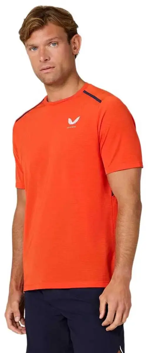Castore Apex Aeromesh T-shirt Met Korte Mouwen Oranje S Man