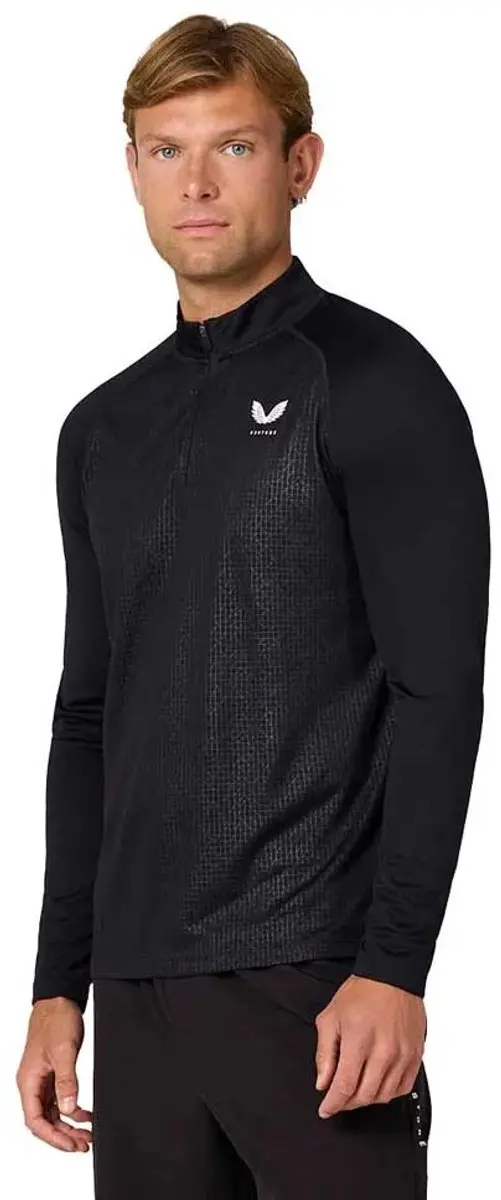 Castore Adapt Half Rits Lange Mouw T-shirt Zwart M Man