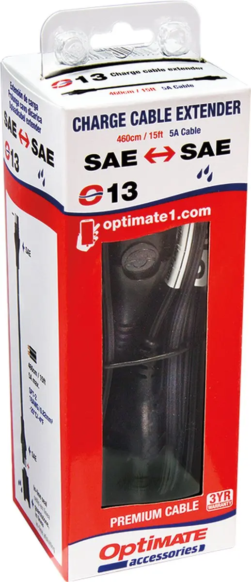 Tecmate OptiMate Cable O-13 Verlengsnoer SAE - 460cm - 7A