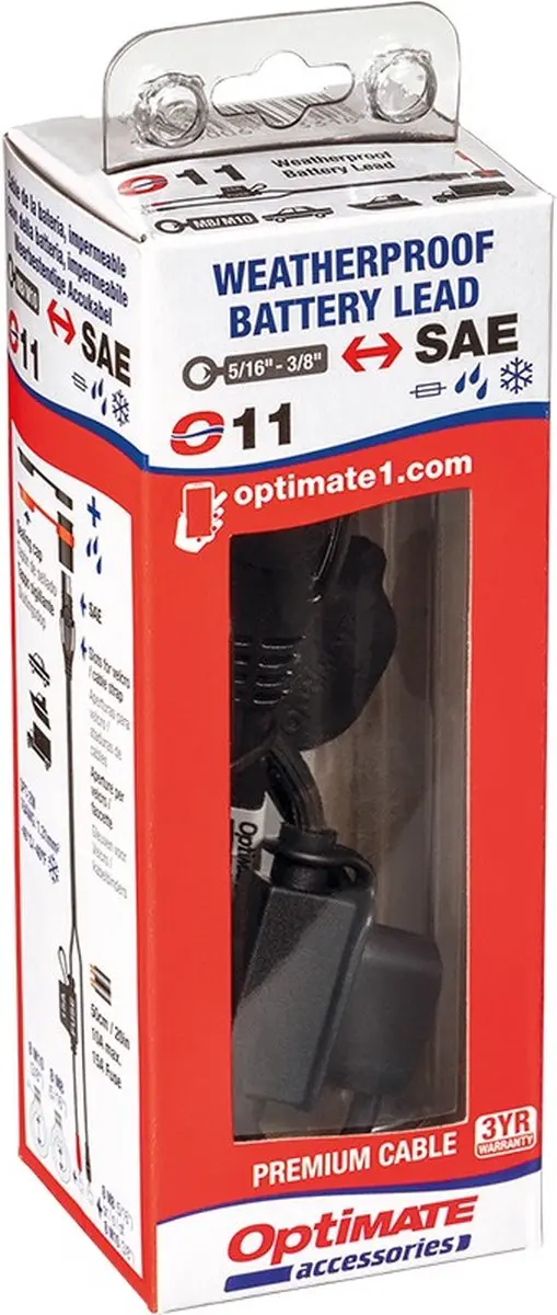 Tecmate OptiMate O-11 Accukabel 50cm - SAE Connector 15A
