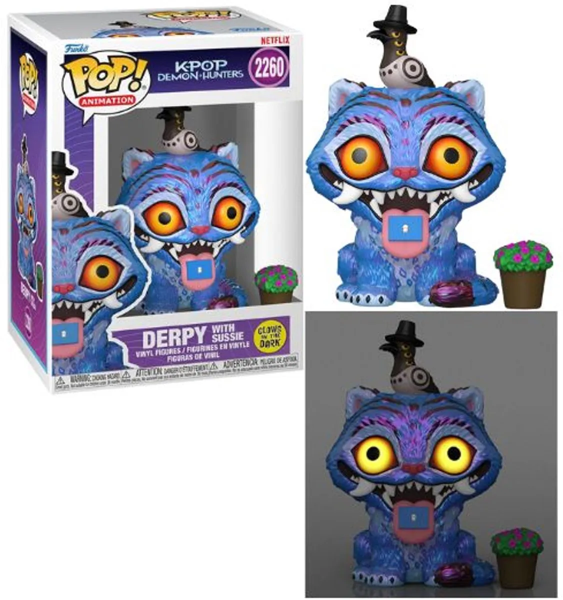 Funko POP K-Pop Demon Hunters Derpy Tiger Glow in the Dark