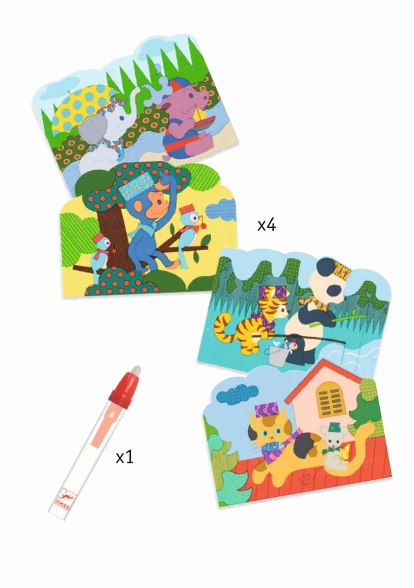 Djeco Waterpotlood Kleurboek Magie - 18+ Maanden - Multi - afbeelding 3 van 6