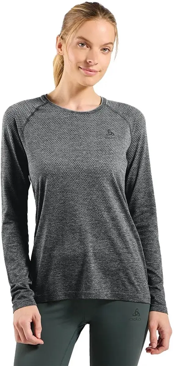 Longsleeve Odlo Women Essential Seamless Stone Grey Melange-XS