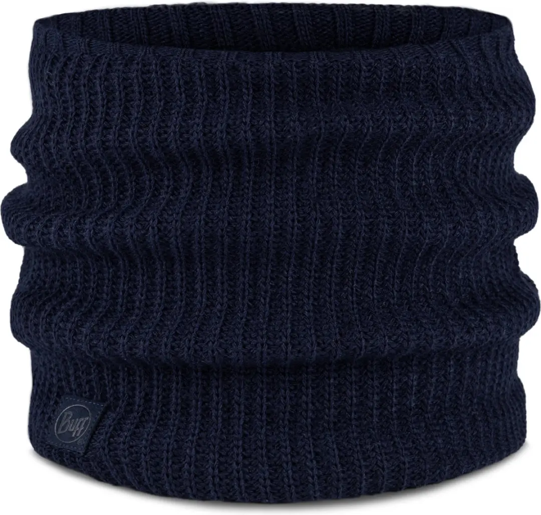 Buff Knitted & Fleece Nekwarmer Rutger Midnight - Blauw