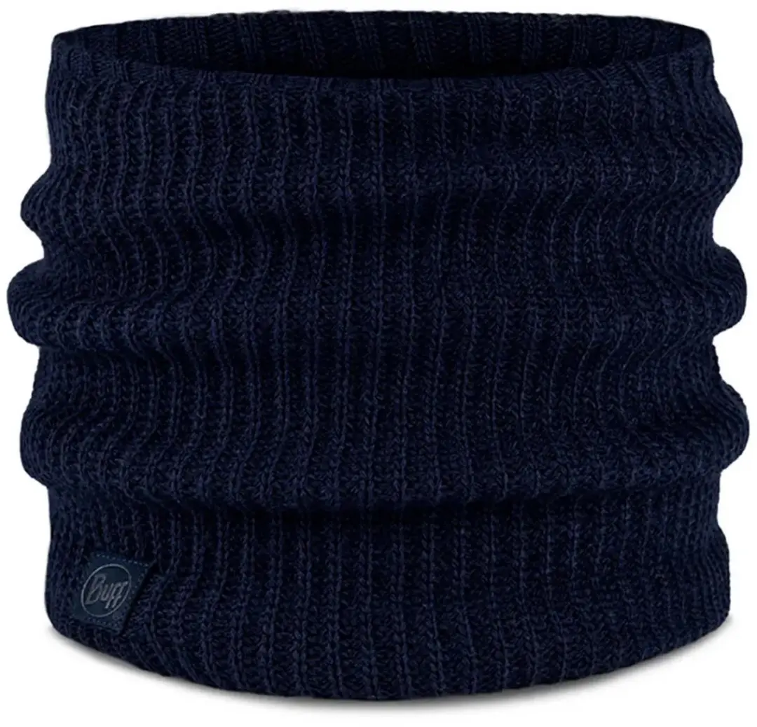 Buff Knitted & Fleece Nekwarmer Rutger Midnight - Blauw