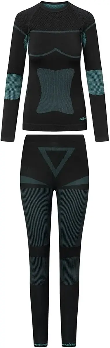 Viking Ilsa Lange Mouwen Basislaagset - Zwart/Turquoise S - afbeelding 4 van 4