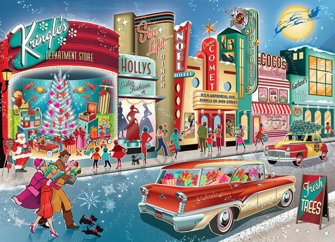 Cobble Hill Kerstpuzzel 1000 Stuks - Meerkleurig - afbeelding 3 van 5