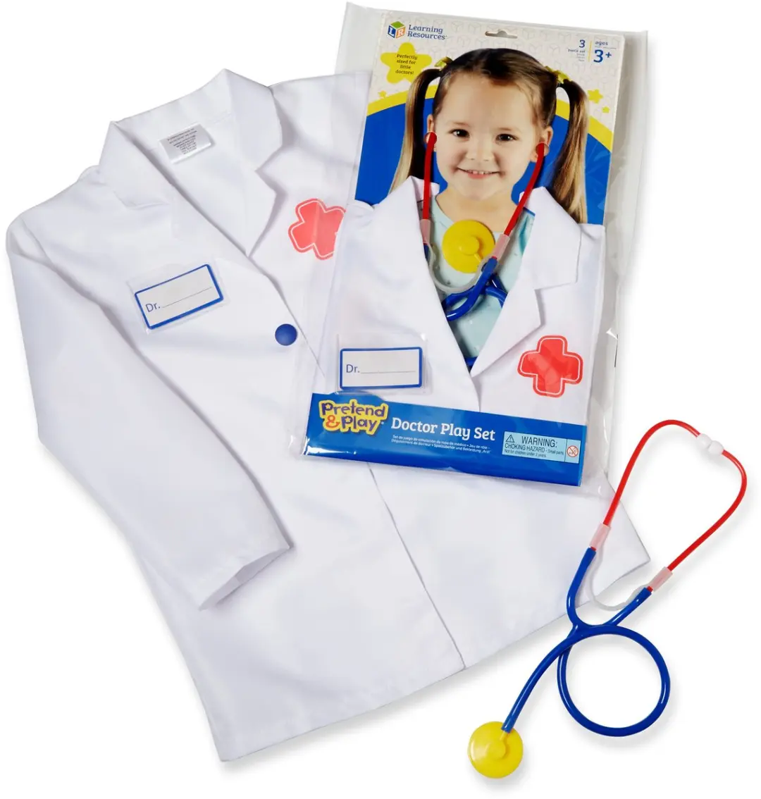 Learning Resources 1-2-3 Dokter Verkleedset Wit 3-delig