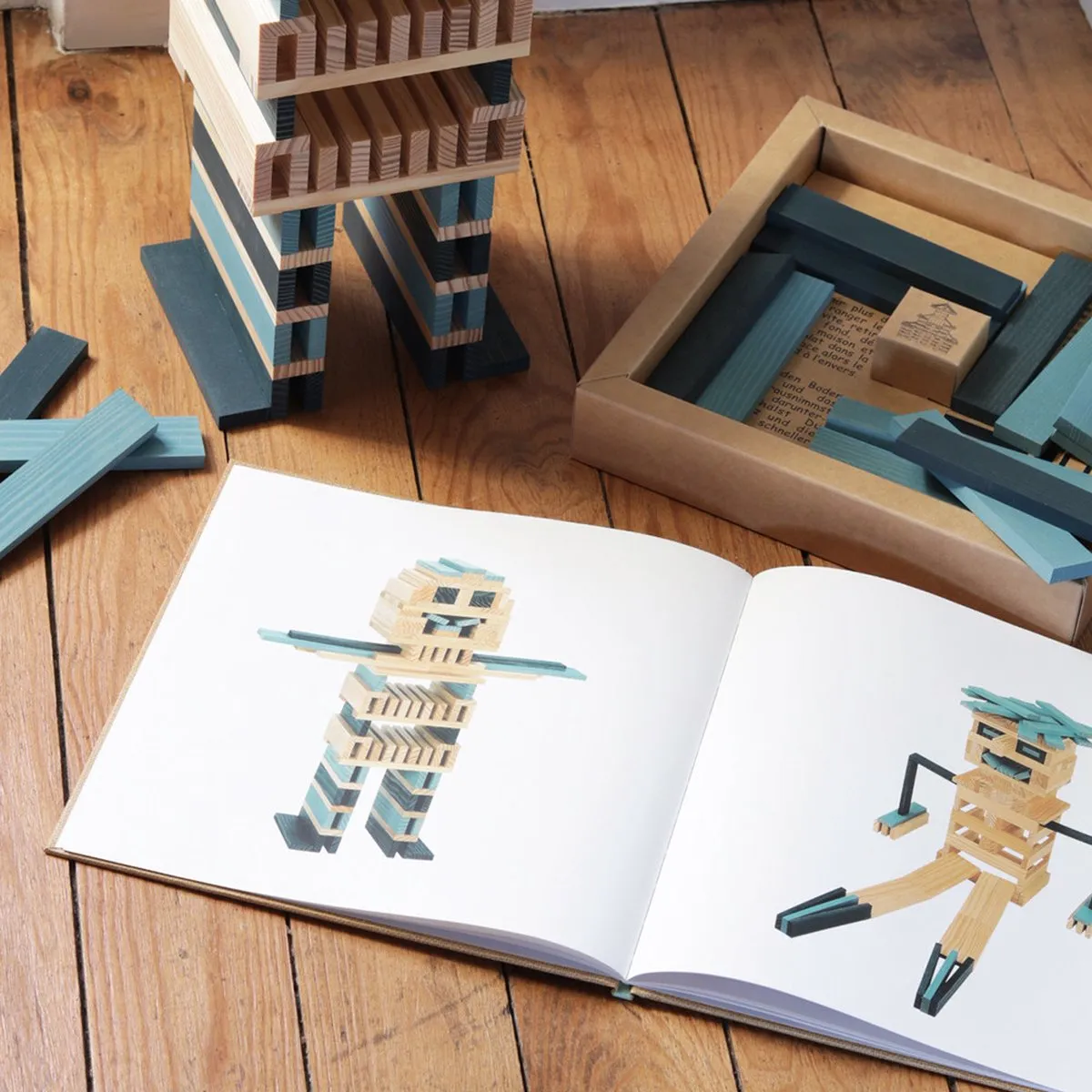 KAPLA Constructiespeelgoed 40 Plankjes - Blauw