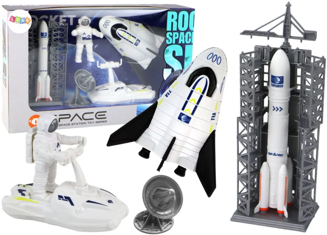 Space Mission Set Space Rocket Astronaut Ruimteschip 5-delig