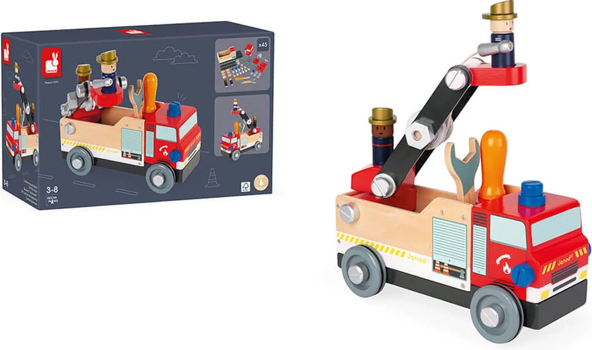 Janod Brico'kids Brandweerauto 6469