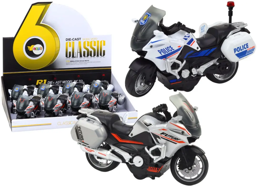 Lean Toys Politie Sportmotorfiets Friction Drive 1:10