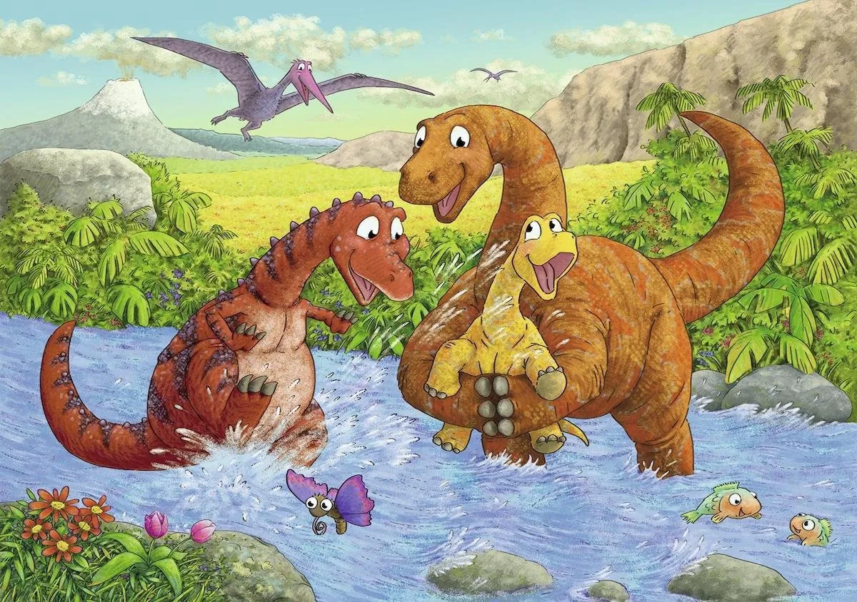 Ravensburger Vrolijke Dino's Puzzel 2x24 Stuks - Multicolor