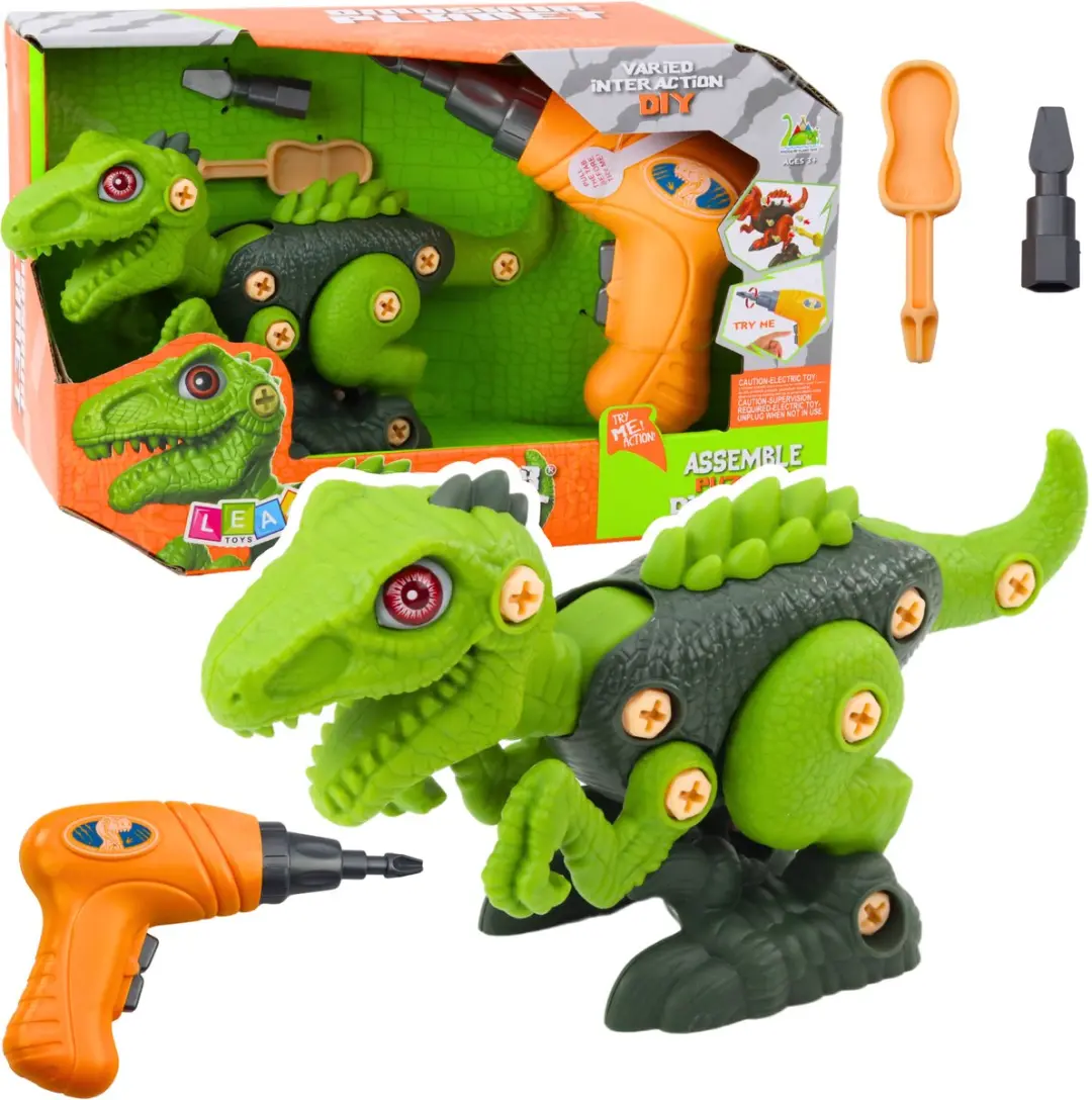 Dinosaurus voor het losschroeven van de groene boor Diy