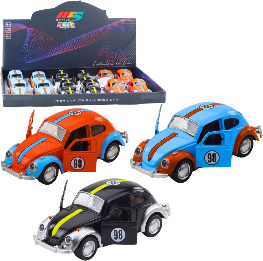 Klassieke Kever Auto Metaal Pull-back Drive Opening Deuren Mix