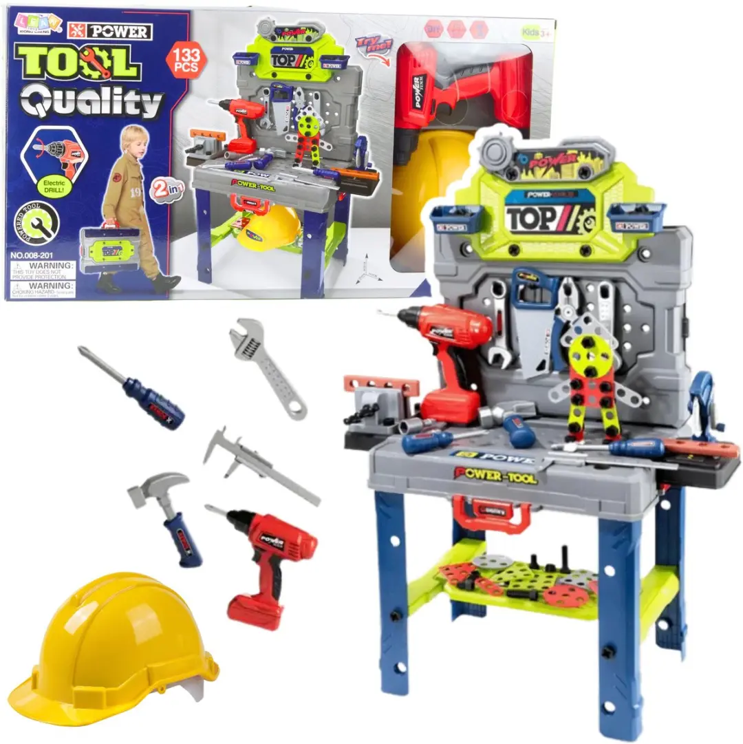 Handyman's Table 2-in-1 koffergereedschapset Schroevendraaierhelm 133-dlg.