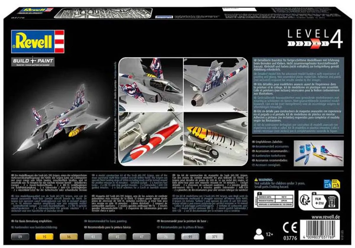 Revell 03776 Saab JAS-39C Gripen Modelbouwpakket - 1:72 - Multi