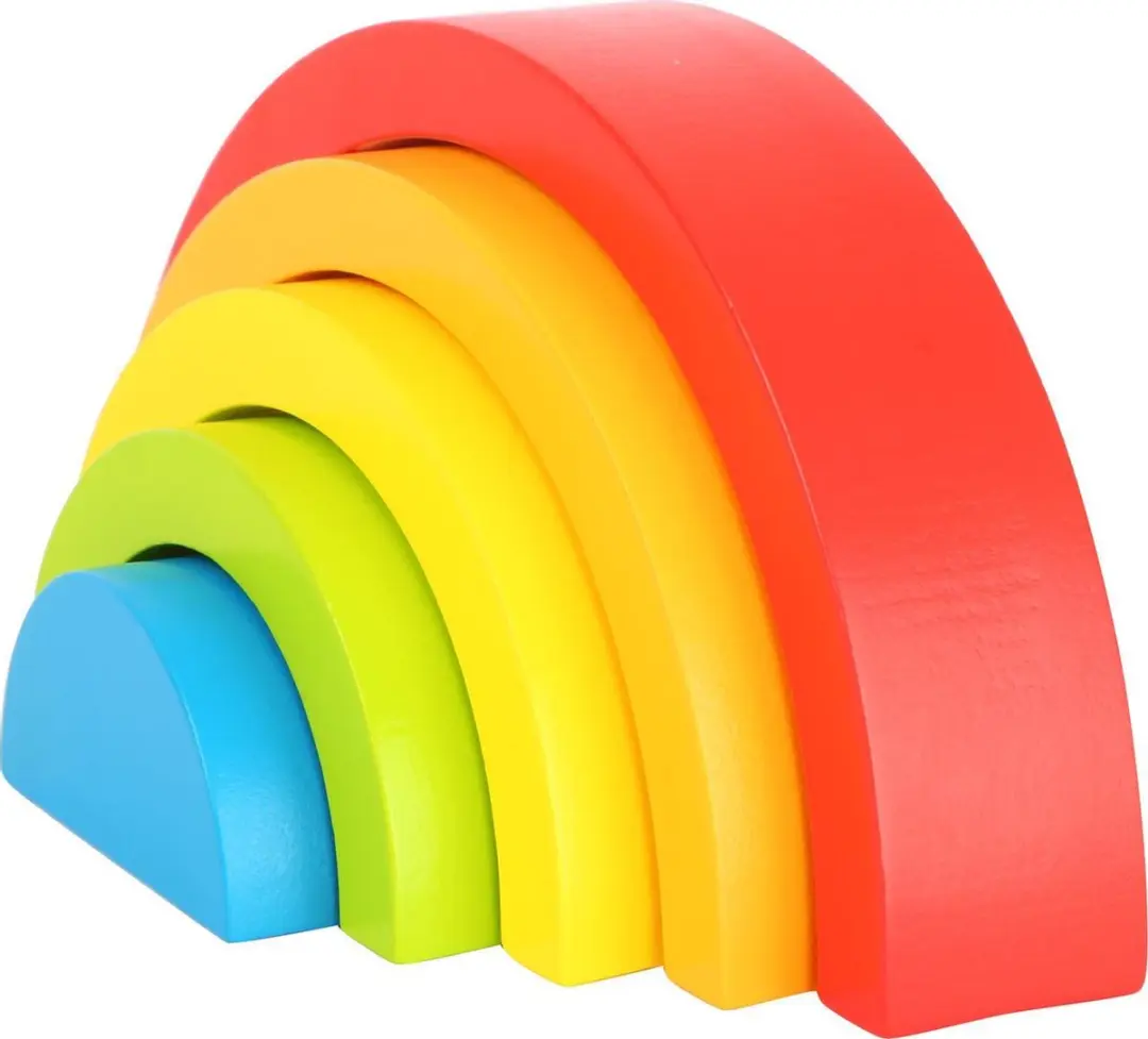 Houten regenboog blokken