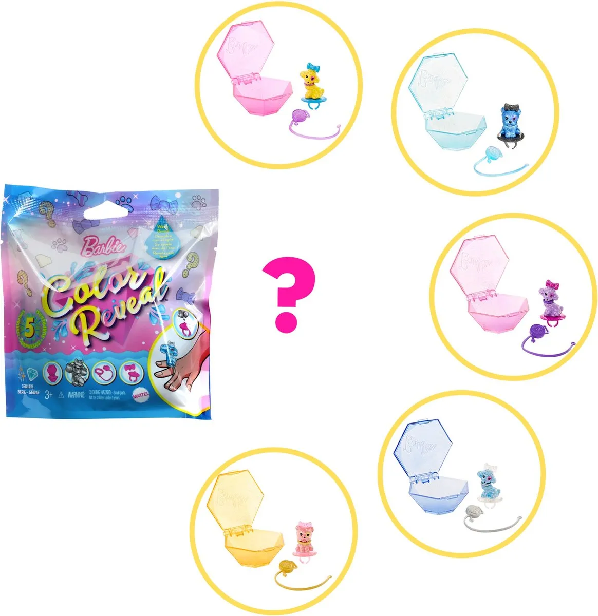 Barbie Color Reveal Pets Wave 1 Shimmer Serie