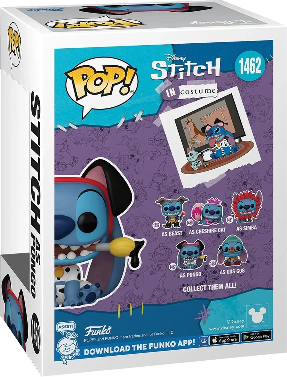 Funko Pop! Stitch als Pongo Lilo & Stitch Figuur - 9cm - Meerkleurig