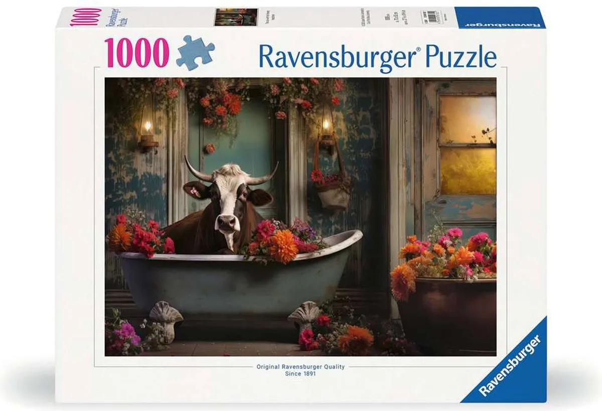 Ravensburger The Cow in the Bathtub Legpuzzel 1000 Stuks - MPN 12000782