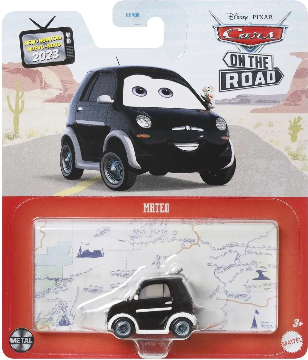 Mattel Disney Pixar Cars Mateo Auto HKY51 - Zwart/Wit