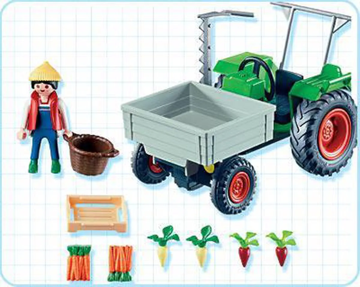 Playmobil Oogsttractor 4497 - Grijs/ Groen