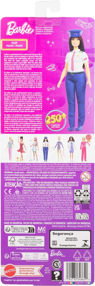 Barbie Careers Piloot Pop - JKF75