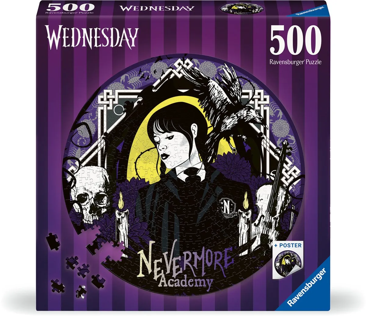 Ravensburger Wednesday Nevermore Academy Puzzel 500 Stuks - Multicolor