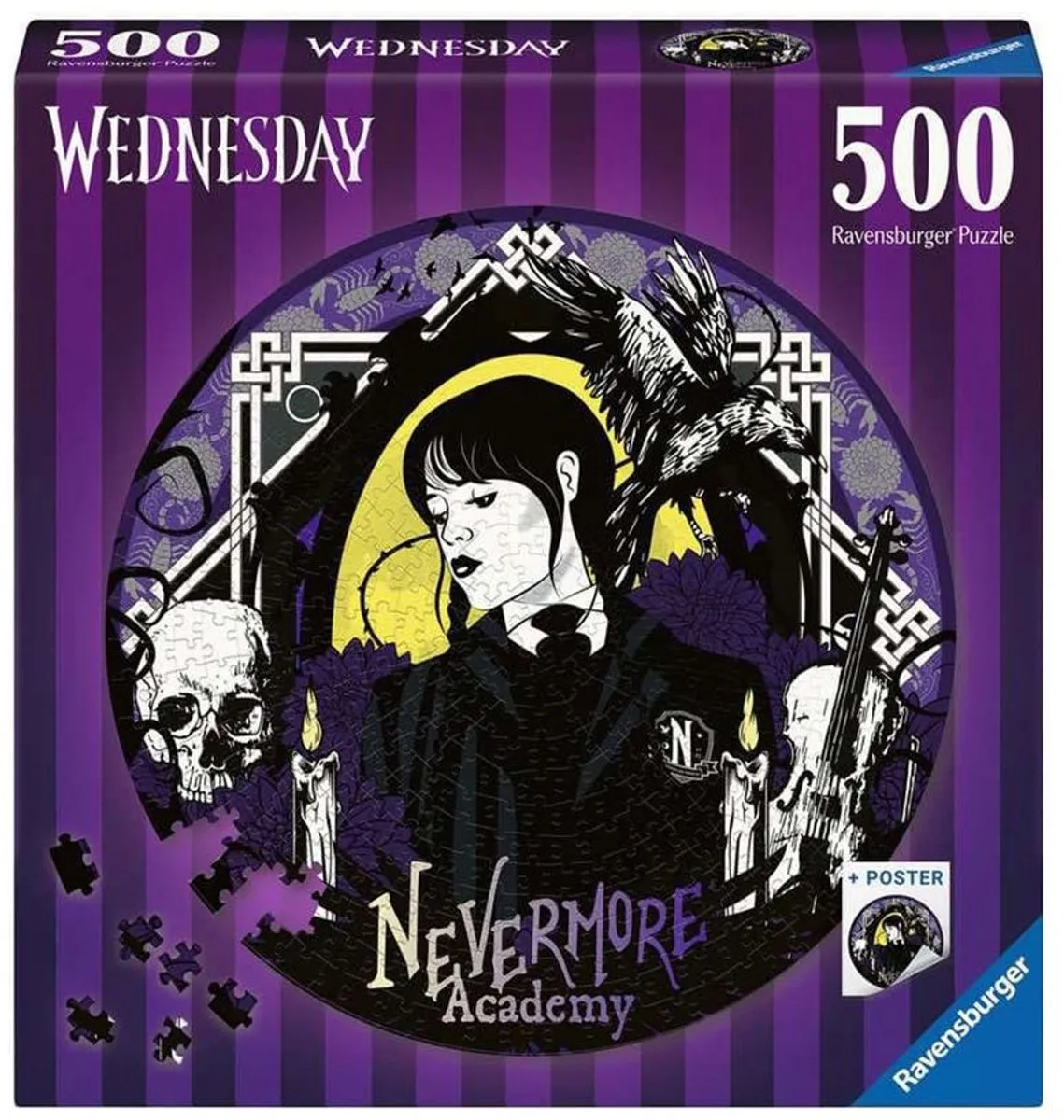 Ravensburger Wednesday Nevermore Academy Puzzel 500 Stuks - Multicolor