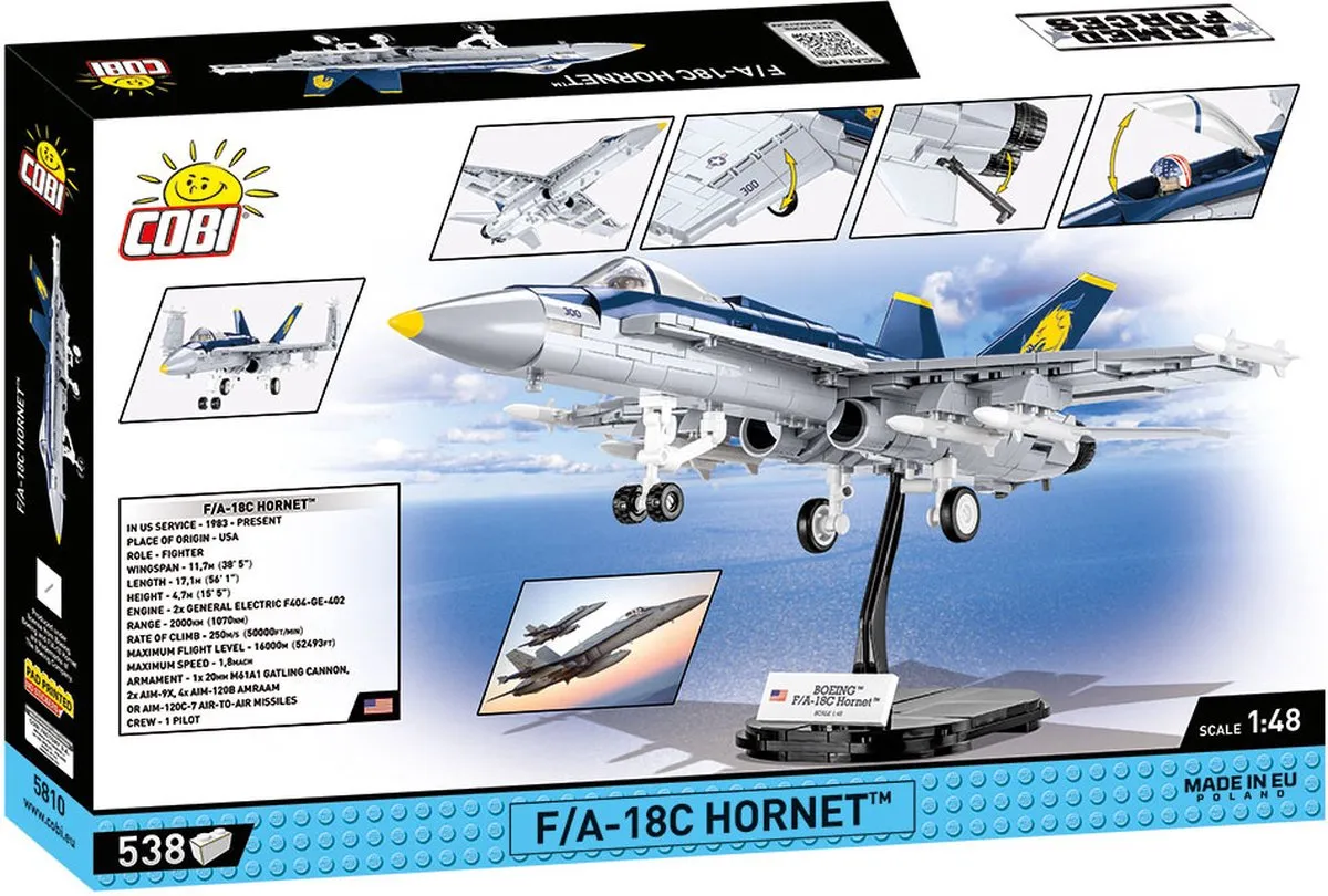 Cobi 5810 F/A-18C Hornet - 1:48 - 784 Stuks - Meerkleurig