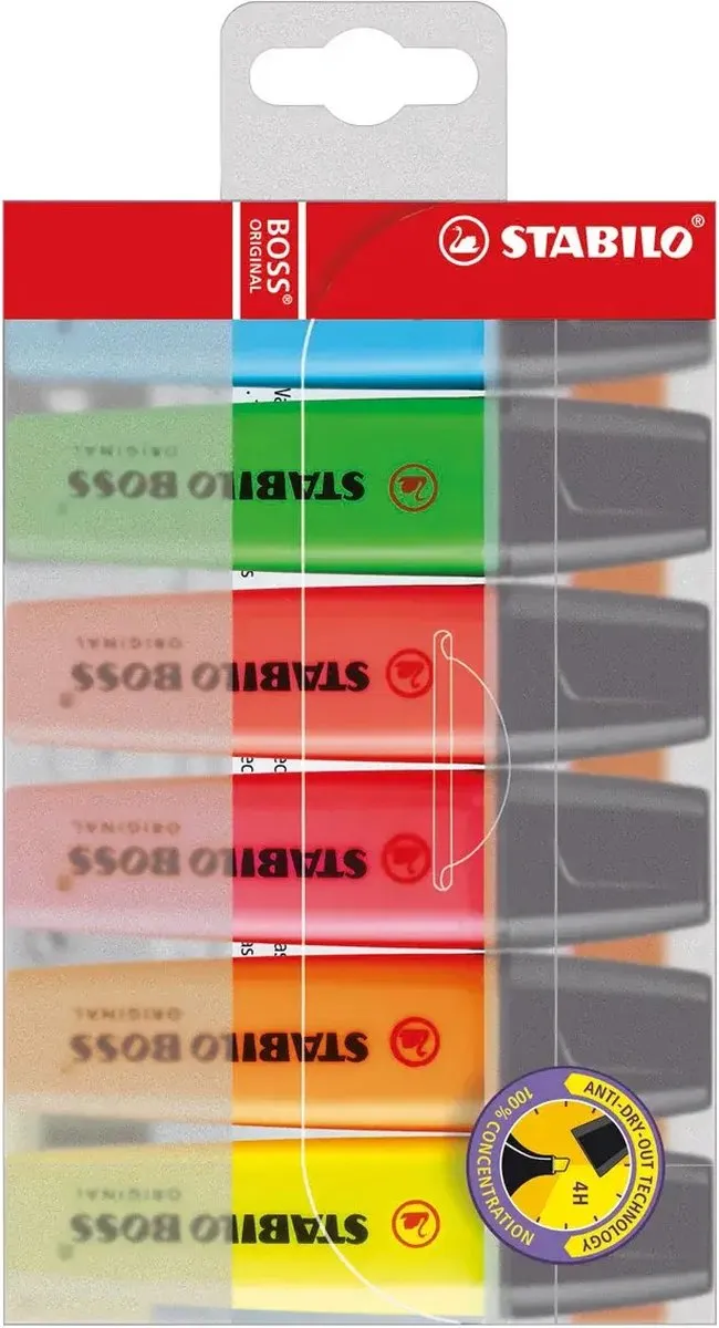 STABILO Boss Original Markeerstift - 6 Kleuren
