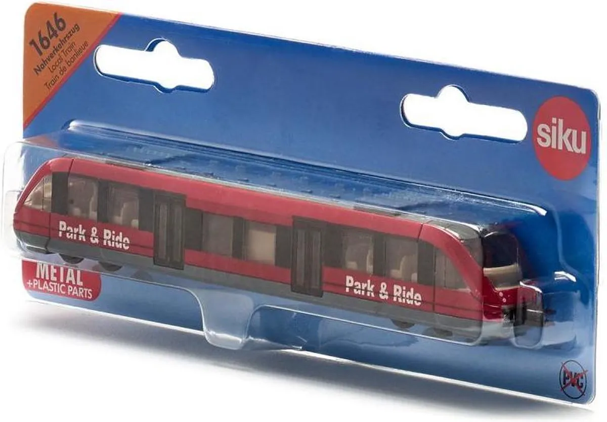 SIKU 1646 Lokale Trein - Rood - Schaal 1:120