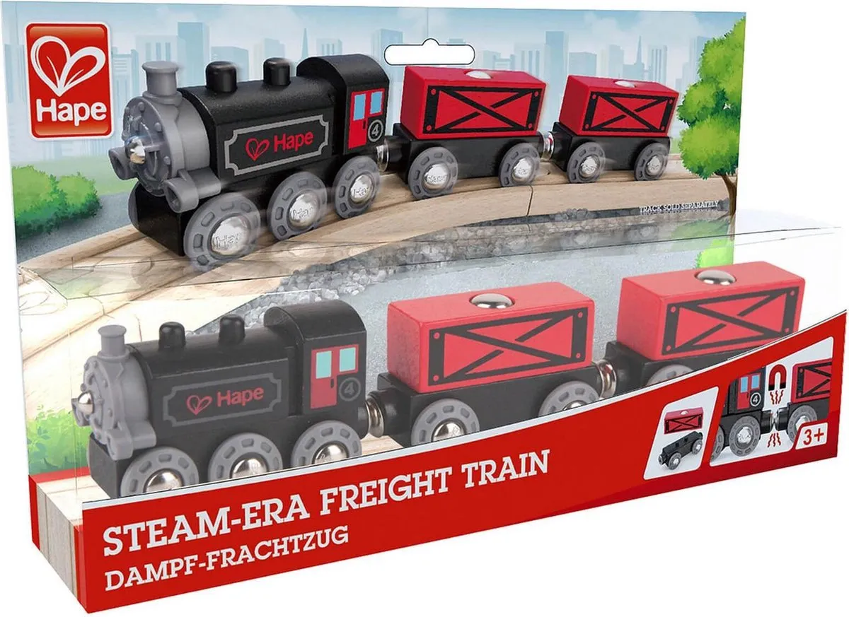 Hape Stoomgoederentrein 302616 - 5-delig - Veelkleurig