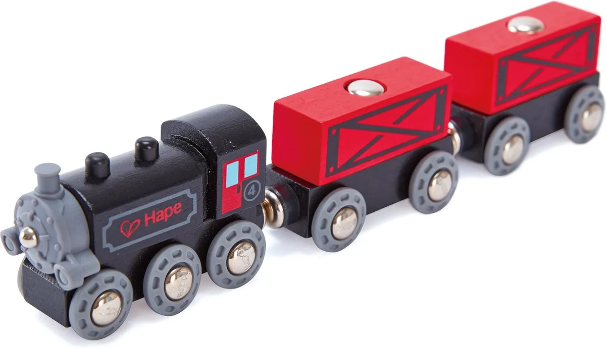 Hape Stoomgoederentrein 302616 - 5-delig - Veelkleurig - afbeelding 6 van 6