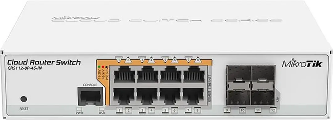 Mikrotik CRS112-8P-4S-IN Netwerk Switch