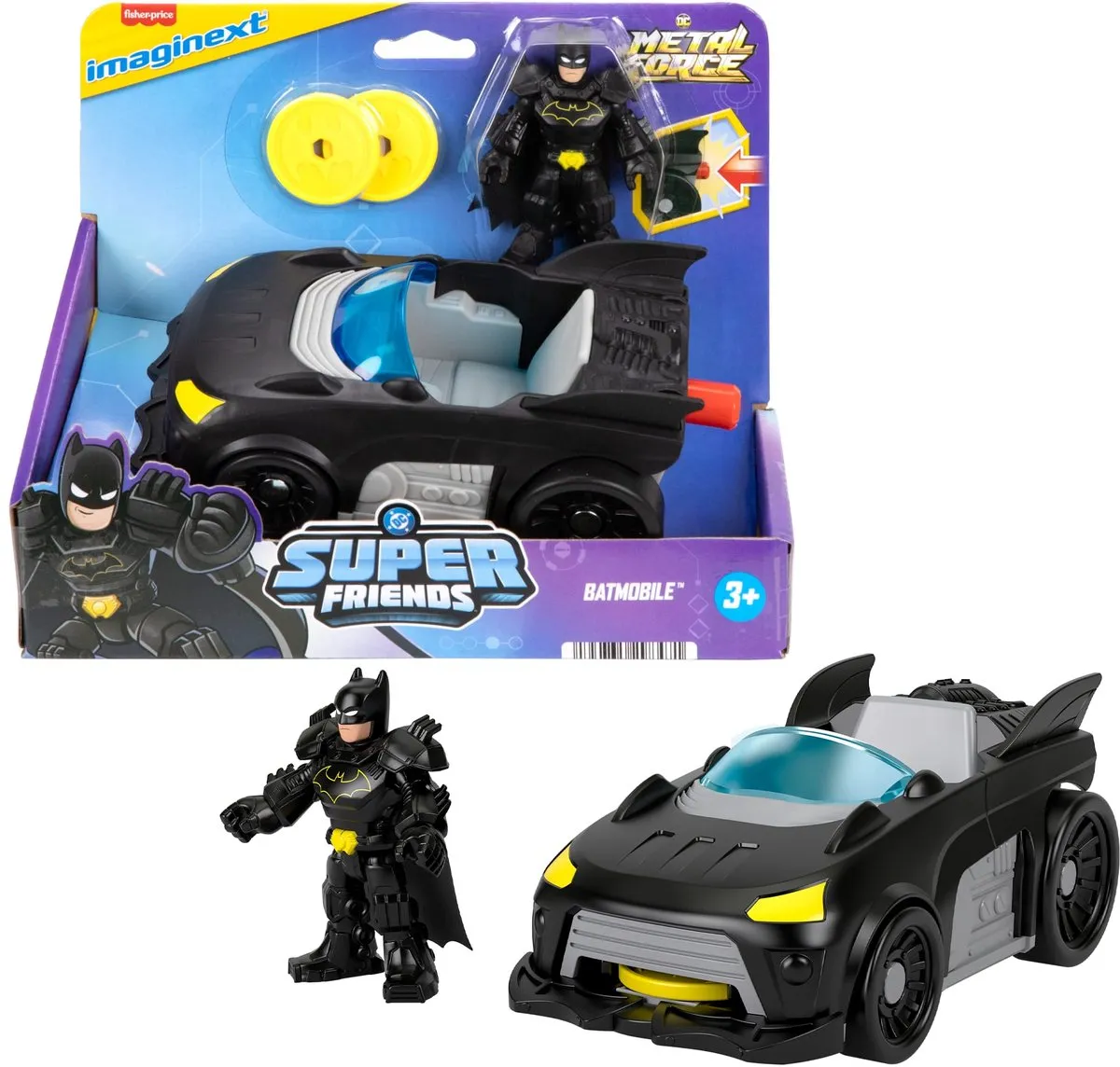 Fisher-Price Imaginext Metal Force Batmobiel - JFJ68