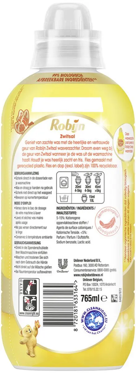 Robijn Wasverzachter Zwitsalgeur 765ml