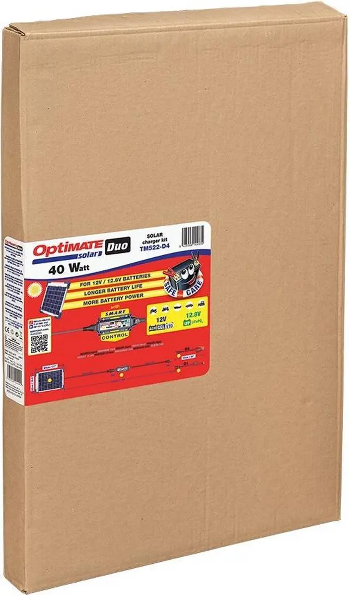 Tecmate OptiMate Solar Duo 40W TM522-D4 Zonnepaneel Acculader 12V - 3.3A - afbeelding 3 van 5