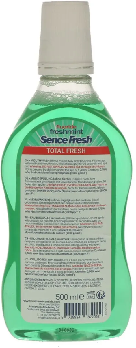 Sencefresh Mondwater Freshmint 500ml