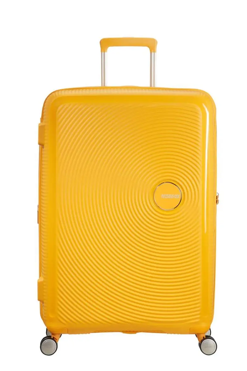 American Tourister Soundbox Spinner 77/28 TSA Koffer - 110L - Golden Yellow