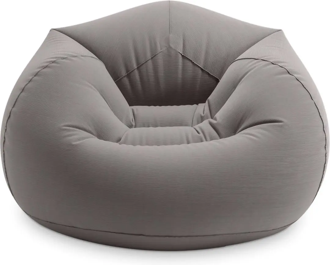 Intex Beanless Bag Deluxe Opblaasbare Lounge Stoel 99cm - Neutraal grijs - afbeelding 6 van 6