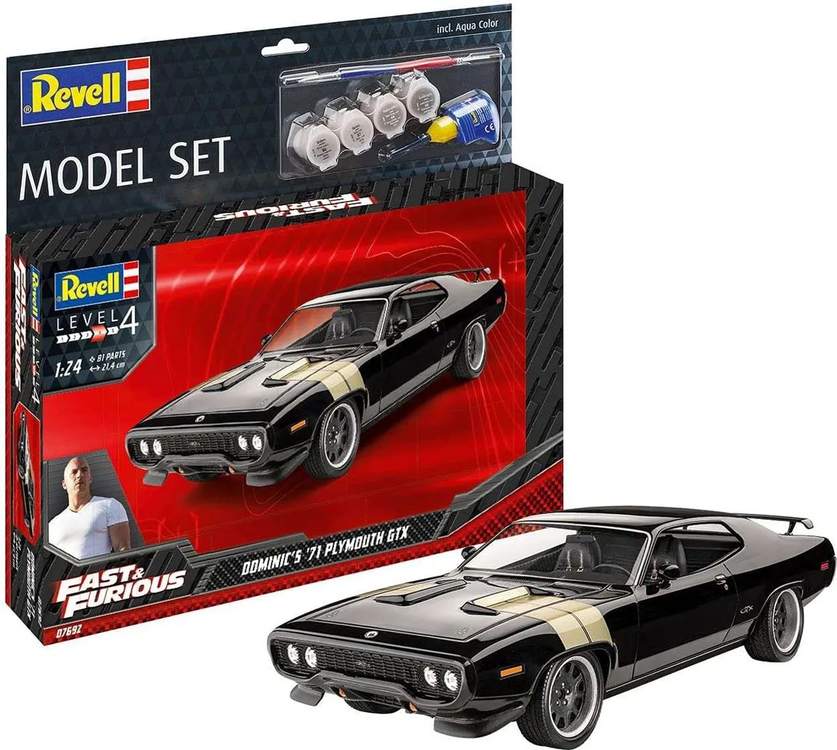 Revell 67692 Fast & Furious Plymouth GTX 1971 Modelbouwpakket 1:24 - Multi